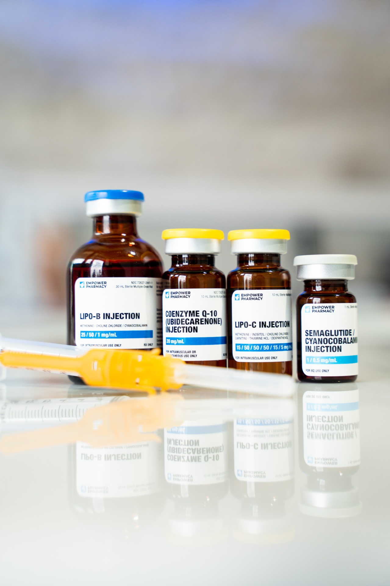iCRYO Branford IM shot menu vials
